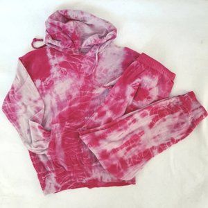 TIE DYE CROFT+BARROW INTIMATES TERRY CLOTH LEISURE SUIT PAJAMAS MEDIUM